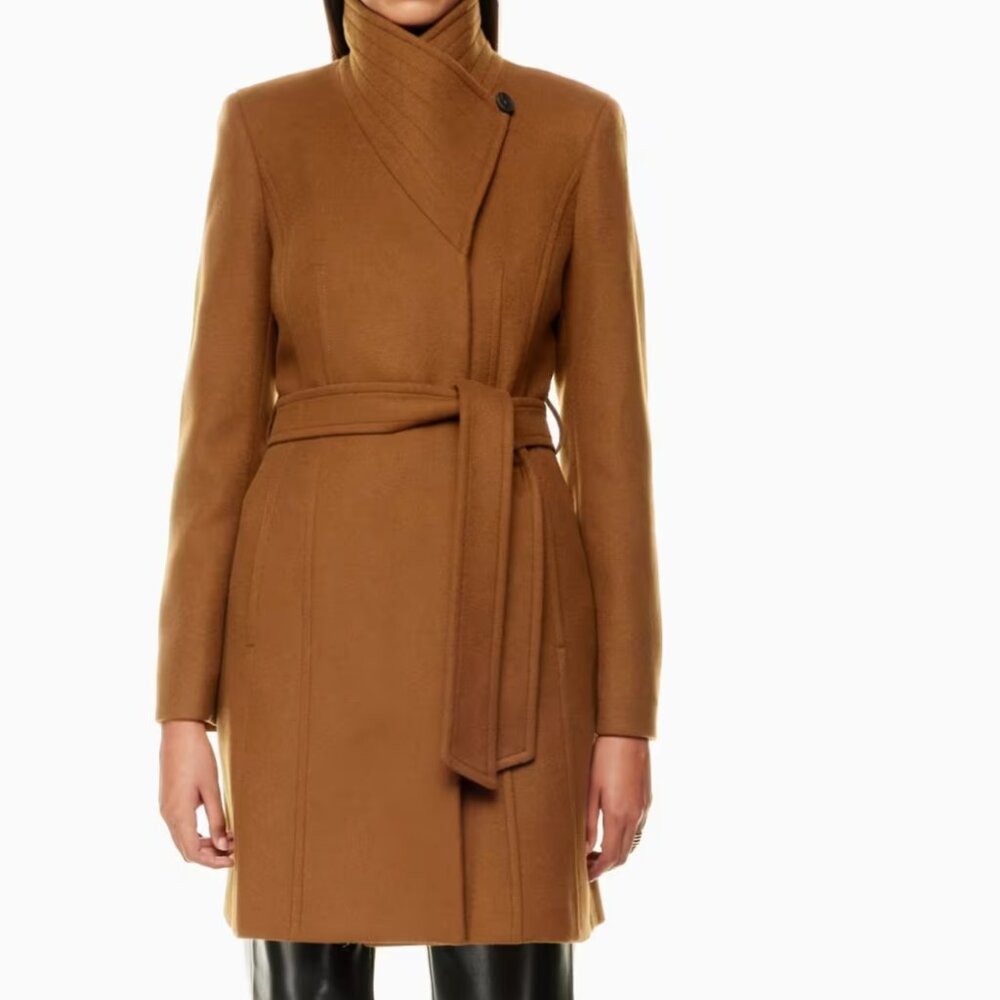 XXS Aritzia Babaton The Connor Coat - Rich Camel